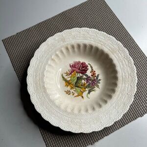 Spode's Jewel Copeland Heath & Rose Soup Bowl Vintage 1926 Floral 9 Inch